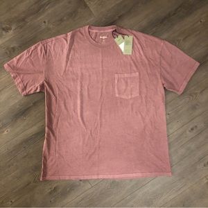 Short Sleeve T-Shirt with Pocket for Tall 2XLT Dusty Pink/Purple Color